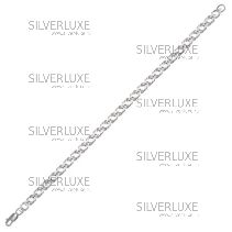 Браслет серебряный "Ромб тройной граненый", ширина 5 мм